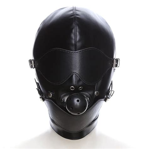 leather sex mask|Bondage Mask 